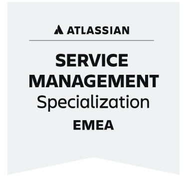 Atlassian Badge Service Management EMEA SVA 2025