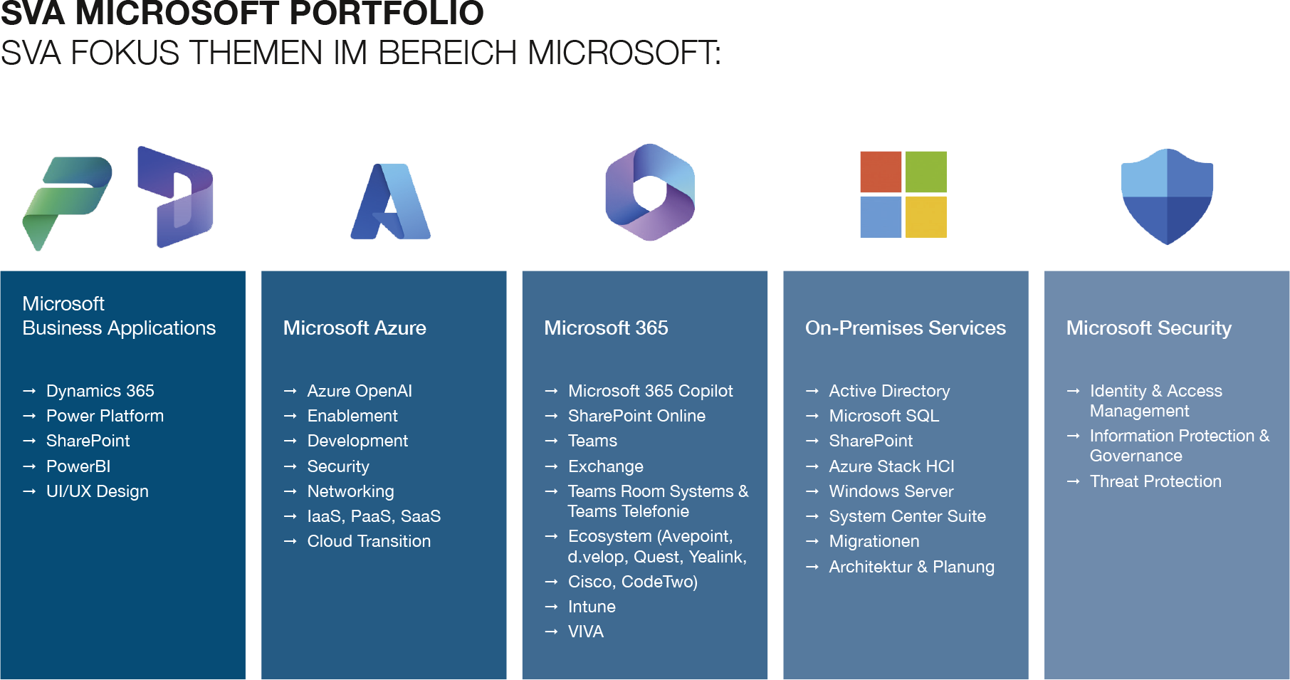 Microsoft Portfolio Übersicht - Partnerseite